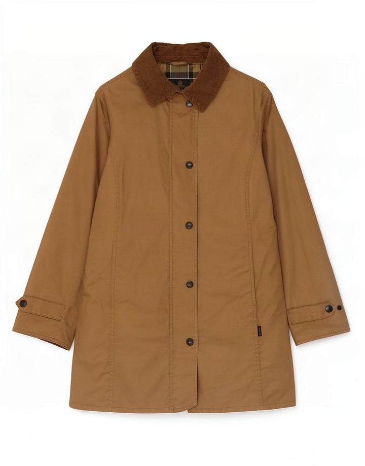 Barbour Womens Raincoat UK 12 Coton Marron Moyen
