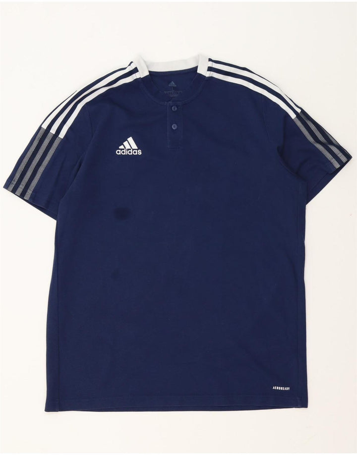 ADIDAS T-shirt Aeroready pour hommes, grand, bleu marine