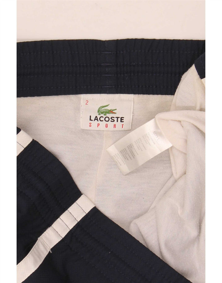 Lacoste Short de sport pour homme Taille 2 XS Bleu marine Colorblock Polyester