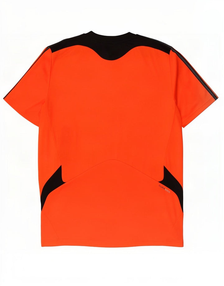 Adidas Hommes Climacool T-Shirt Haut Orange Colorblock Polyester