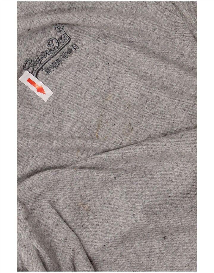 SUPERDRY T-Shirt Homme Top Large Gris Moucheté Coton
