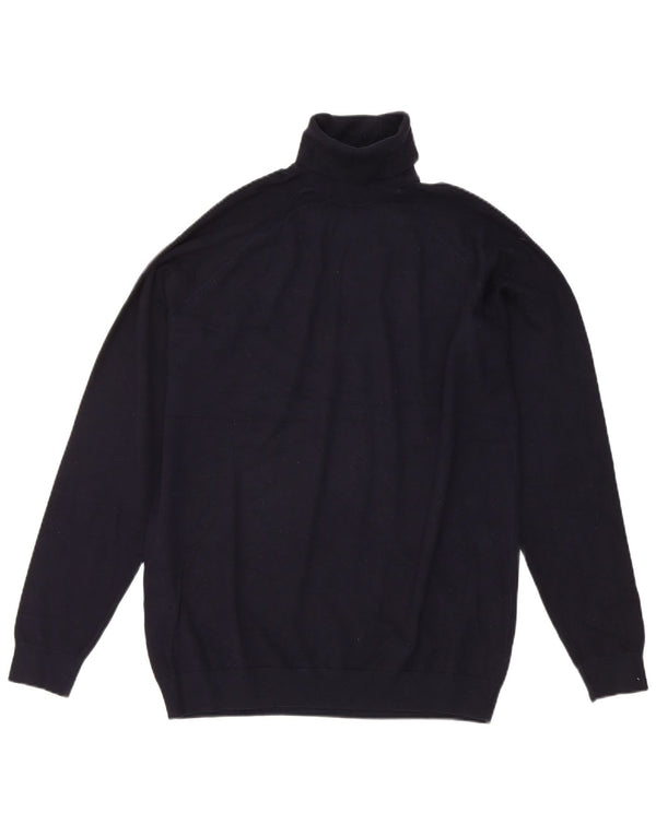 Zara Pull col roulé pour femme UK 18 XL Bleu marine