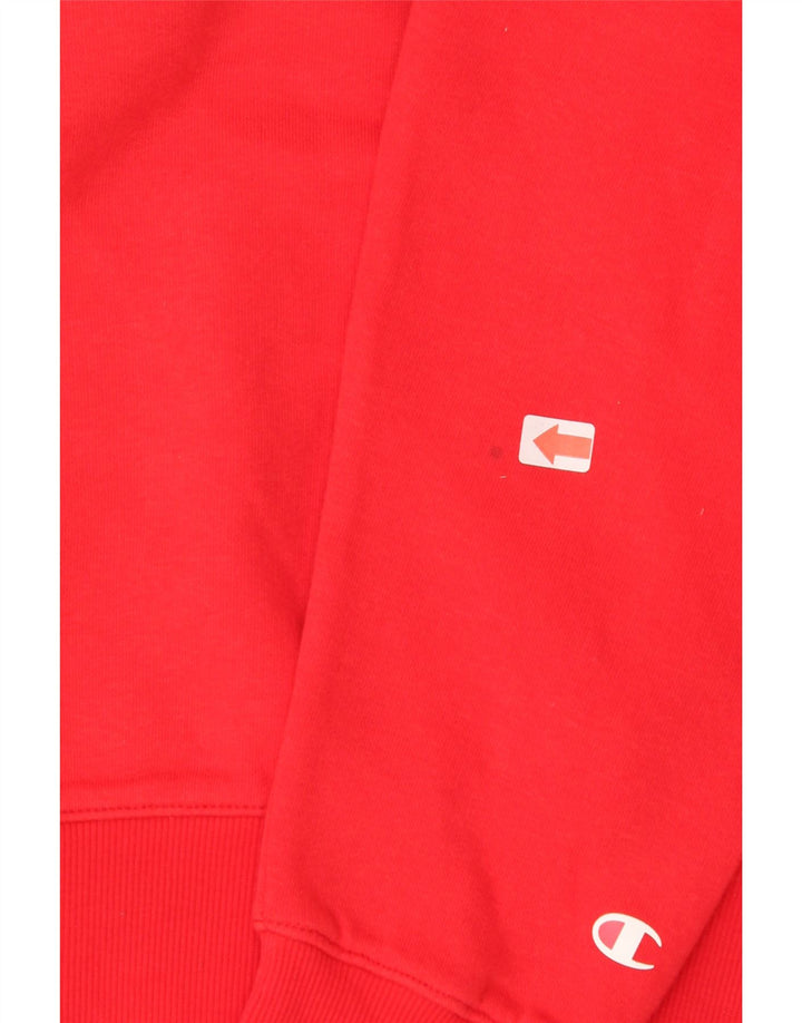 CHAMPION Womens Oversized Graphic Sweatshirt Jumper UK 10 Small Red Cotton Vintage Champion and Second-Hand Champion from Messina Hembry 