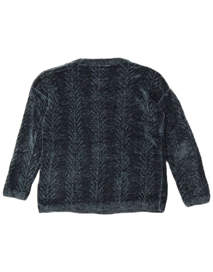 Orvis Pull à col rond pour femme UK 14 Vert moyen Polyester