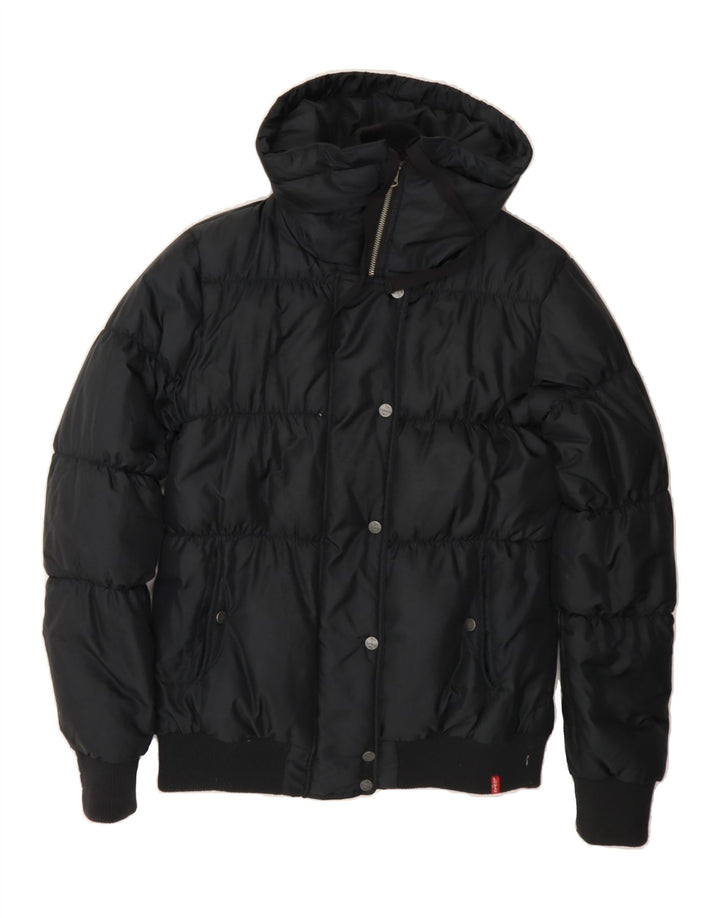 LEVI'S Womens Padded Jacket UK 10 Small Black Vintage Levi's and Second-Hand Levi's from Messina Hembry 