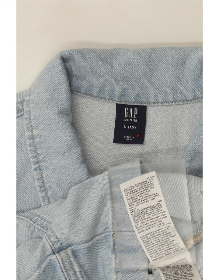 Gap Combishort Fille Denim 9-10 ans Grand Bleu Coton