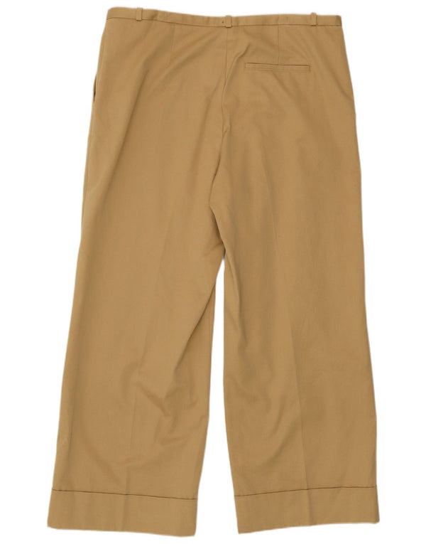 Massimo Dutti Pantalon Chino Taille Haute Femme EU 44 XL W34 L28 Beige