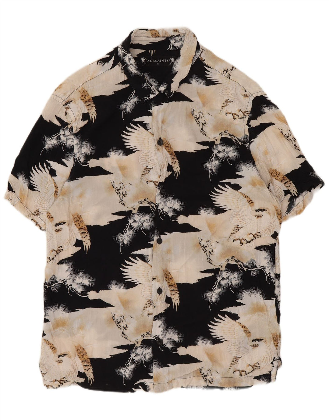 All Saints Chemise Graphique Medium Multicolore Colourblock Viscose Homme