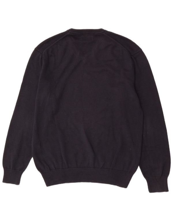 Gant Pull Homme Coupe Regular Col V Pull Large Bleu Marine Coton