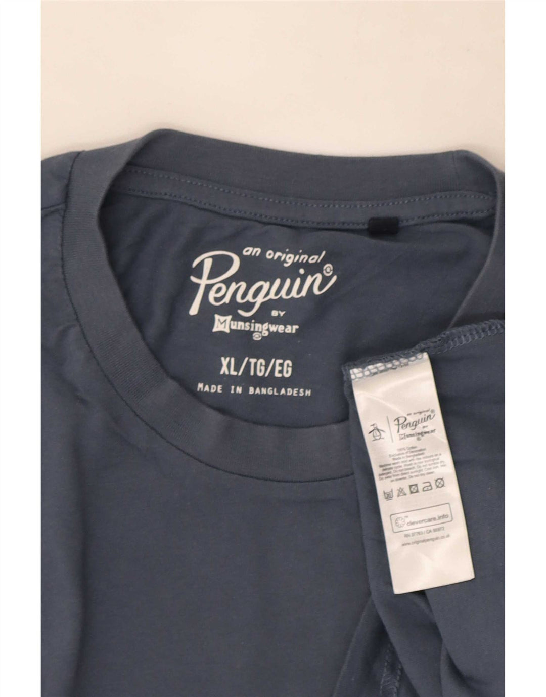 Penguin Top Homme Manches Longues XL Bleu Marine Coton