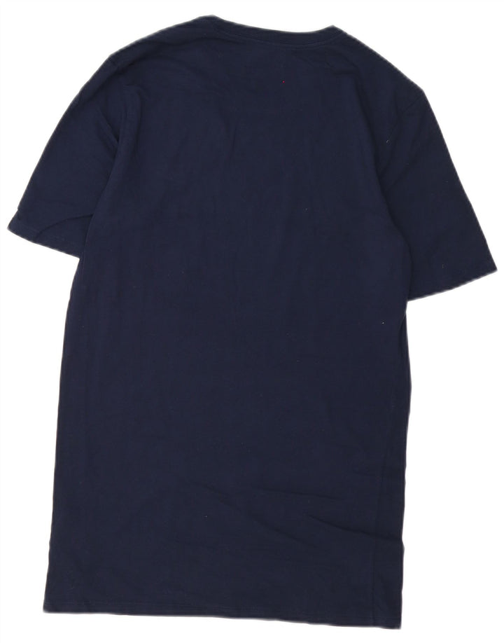 Nike Mens Athletic Cut T-Shirt Top Petit Bleu Marine Coton