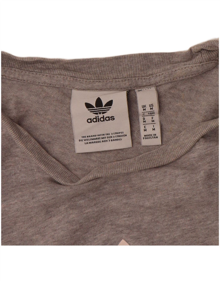 ADIDAS T-Shirt Graphique Homme Gris Moyen Coton