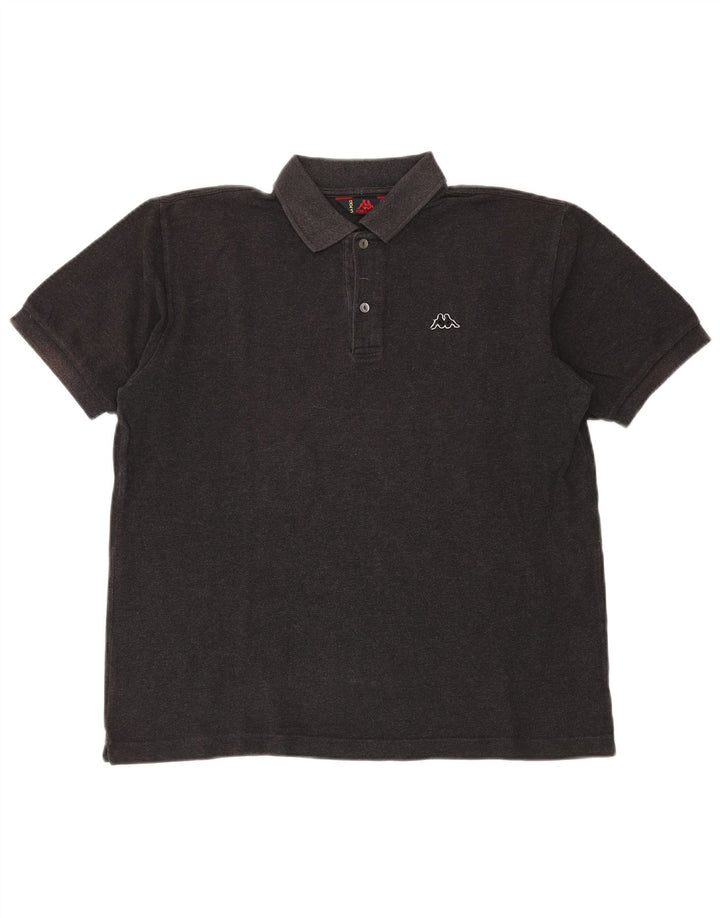KAPPA Polo Homme Gris Moyen Coton