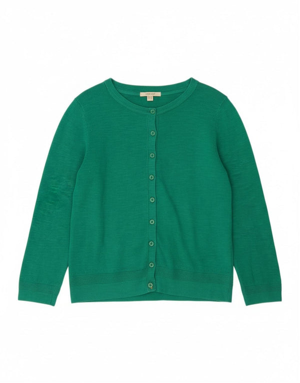 Cardigan White Stuff pour femme en coton vert moyen UK 12
