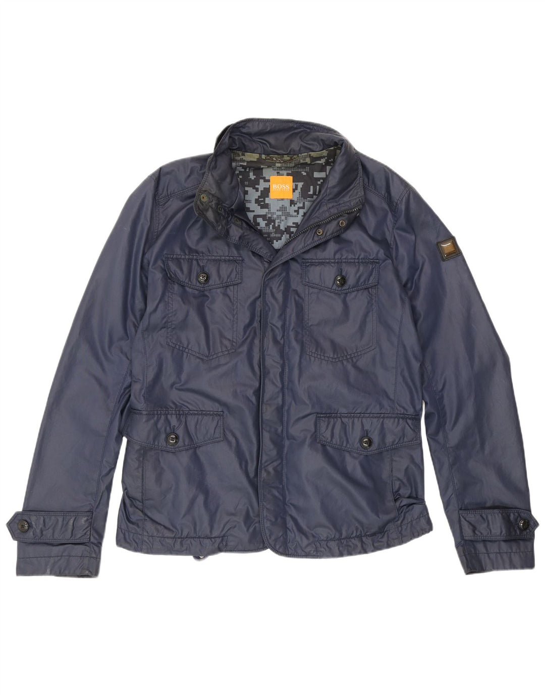 Hugo Boss Veste utilitaire pour homme EU 50 Grand coton bleu marine