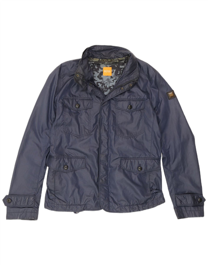 Hugo Boss Veste utilitaire pour homme EU 50 Grand coton bleu marine