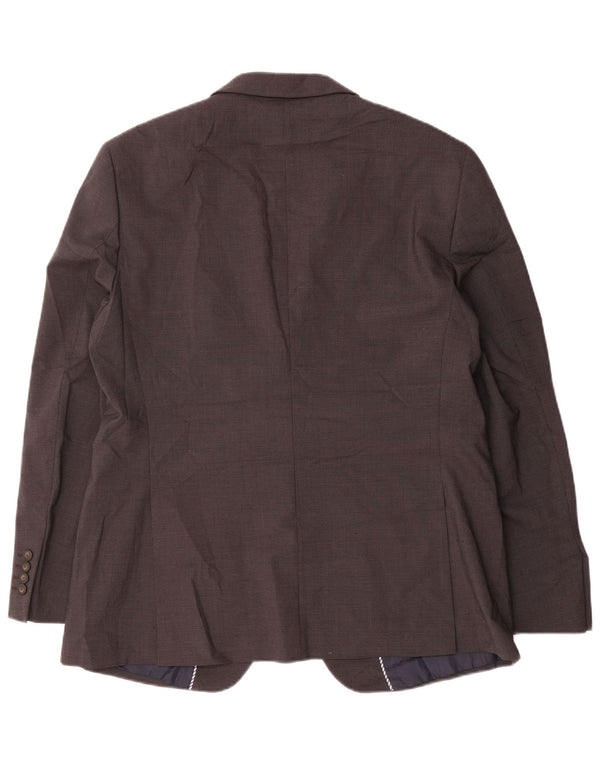 MARKS & SPENCER Veste blazer coupe régulière à 2 boutons pour homme UK 42 XL Marron