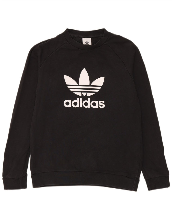 Adidas Sweat-shirt graphique pour homme en coton noir moyen