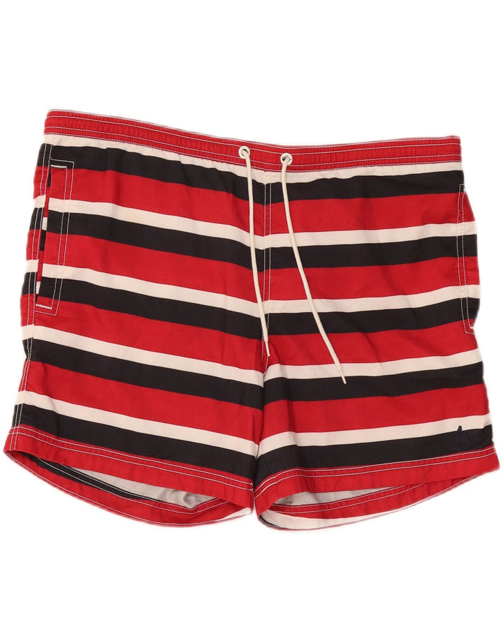 Jack Wills Short de bain pour homme Large rayé rouge