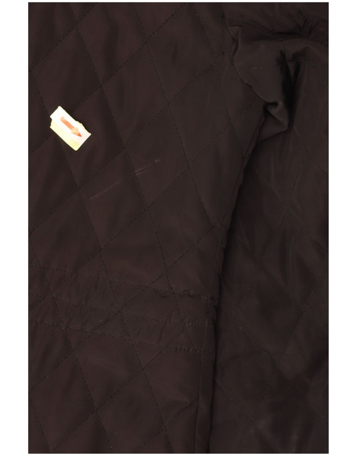 MICHAEL KORS Veste matelassée à capuche coupe ample pour femme UK 10 Small Noir