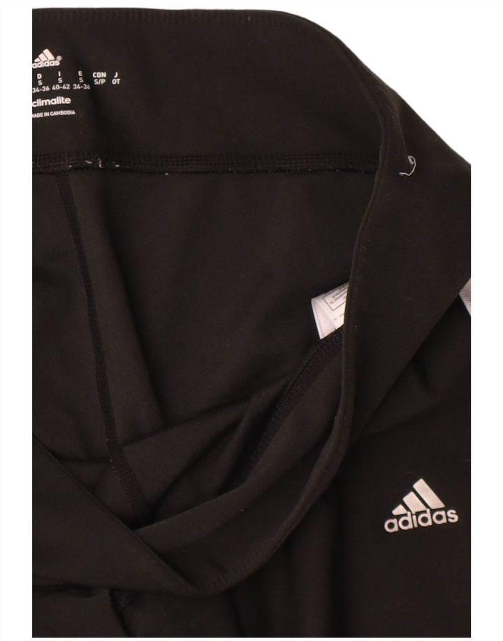 Adidas Legging court pour femme UK 8 Small Noir Polyester