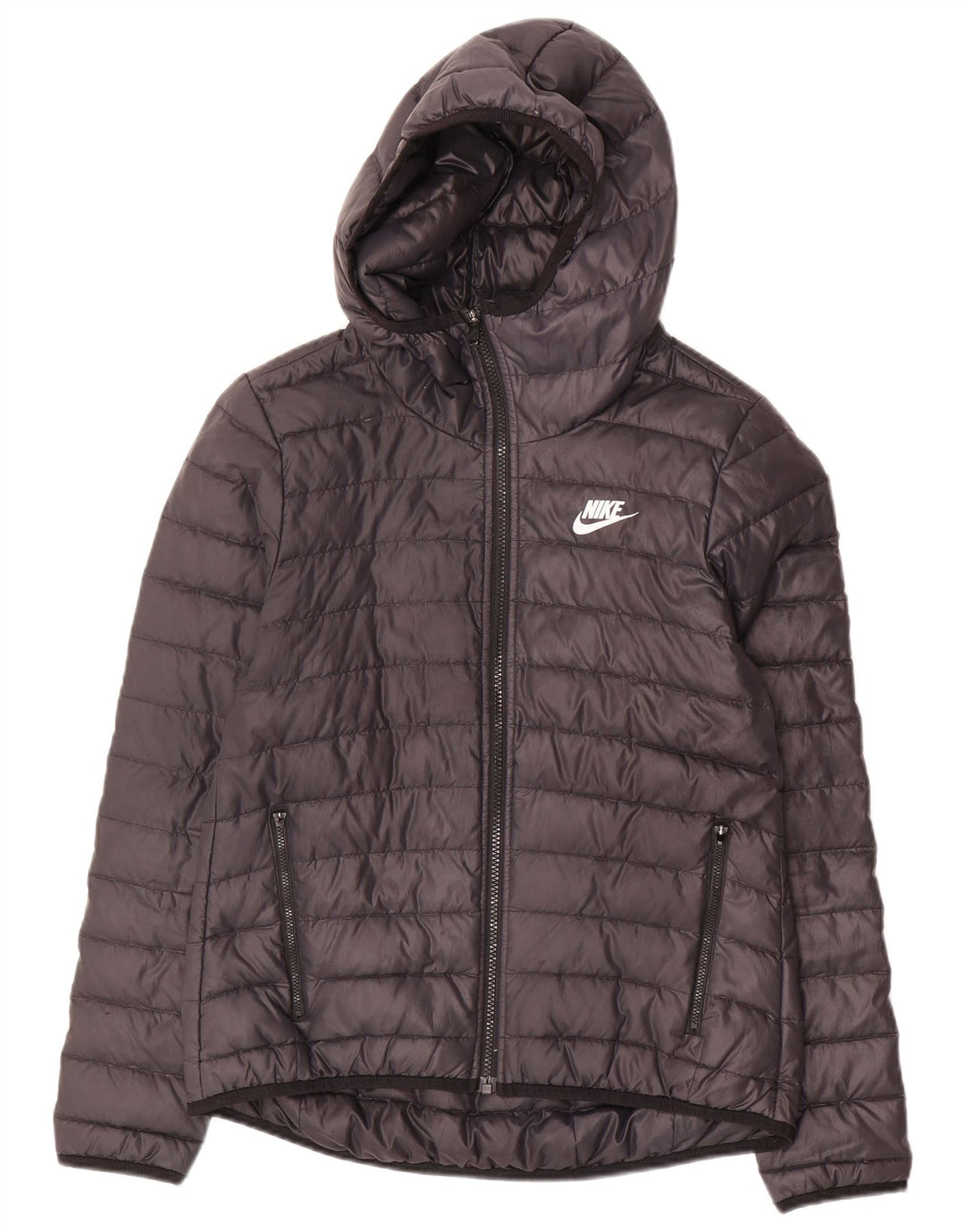 Nike Veste matelassée à capuche pour femme UK 10 Small Noir Polyester