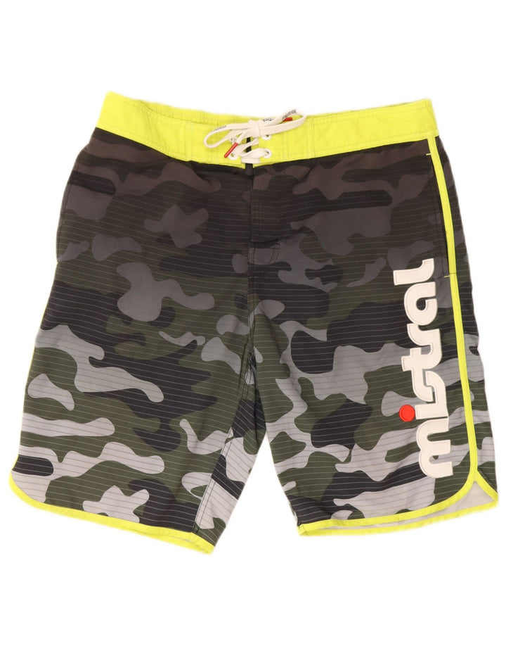 Mistral Short de bain graphique homme grand vert camouflage polyester