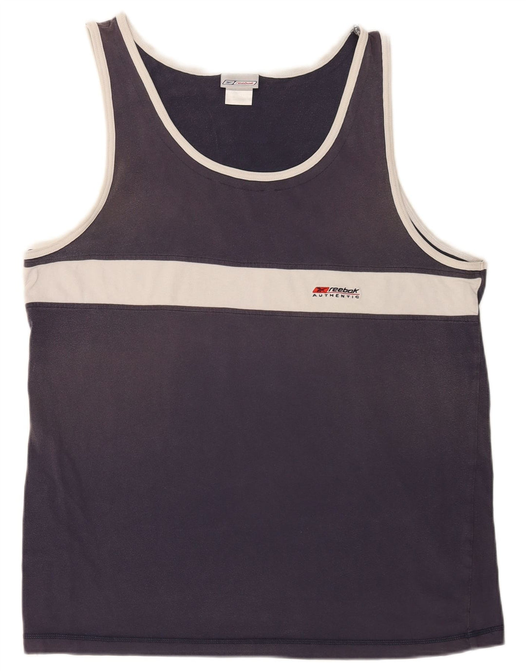 Reebok Débardeur XL Homme Bleu Marine Colourblock Cotton