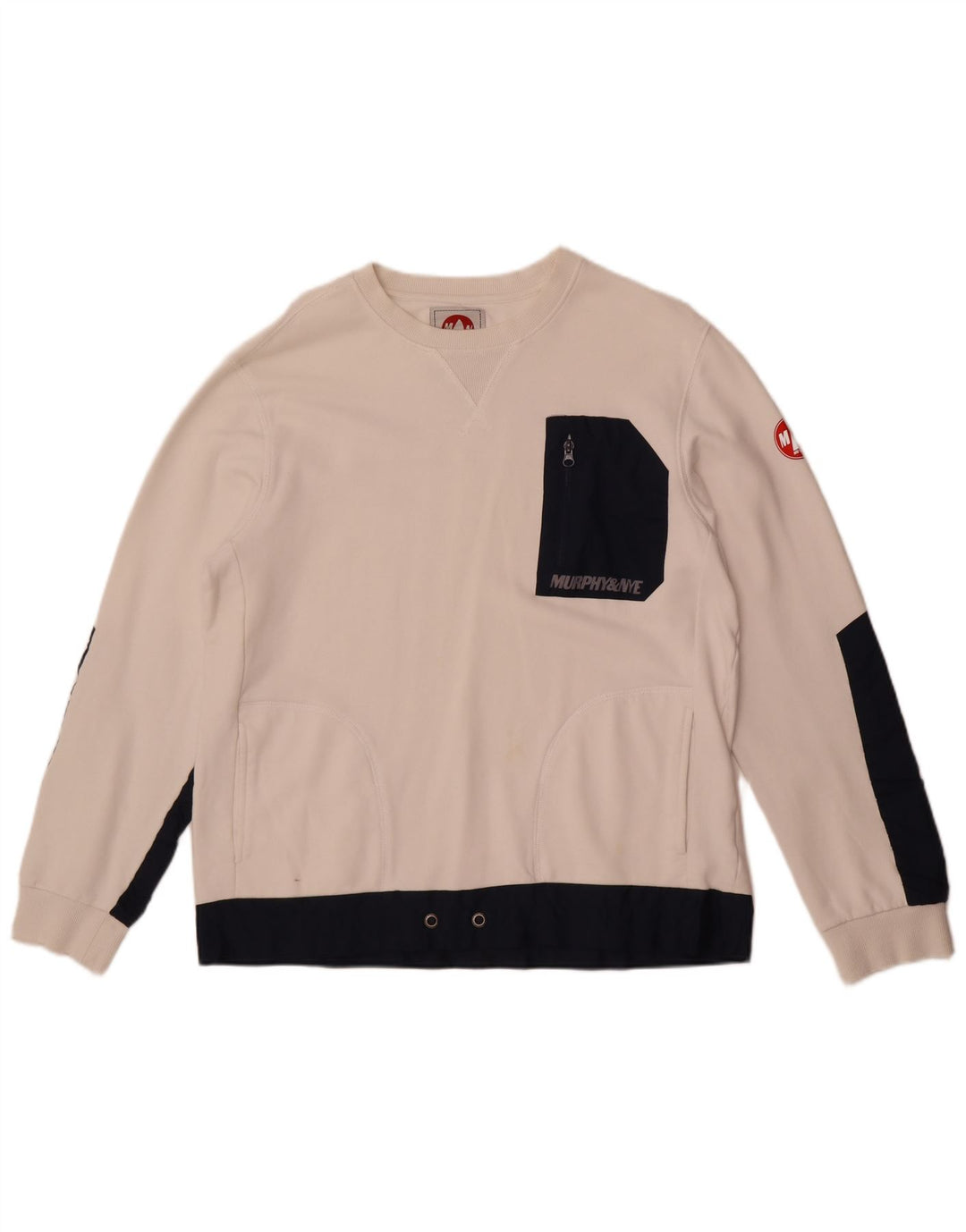 Murphy & Nye Sweat-shirt Sailmakers pour hommes, grand color block blanc