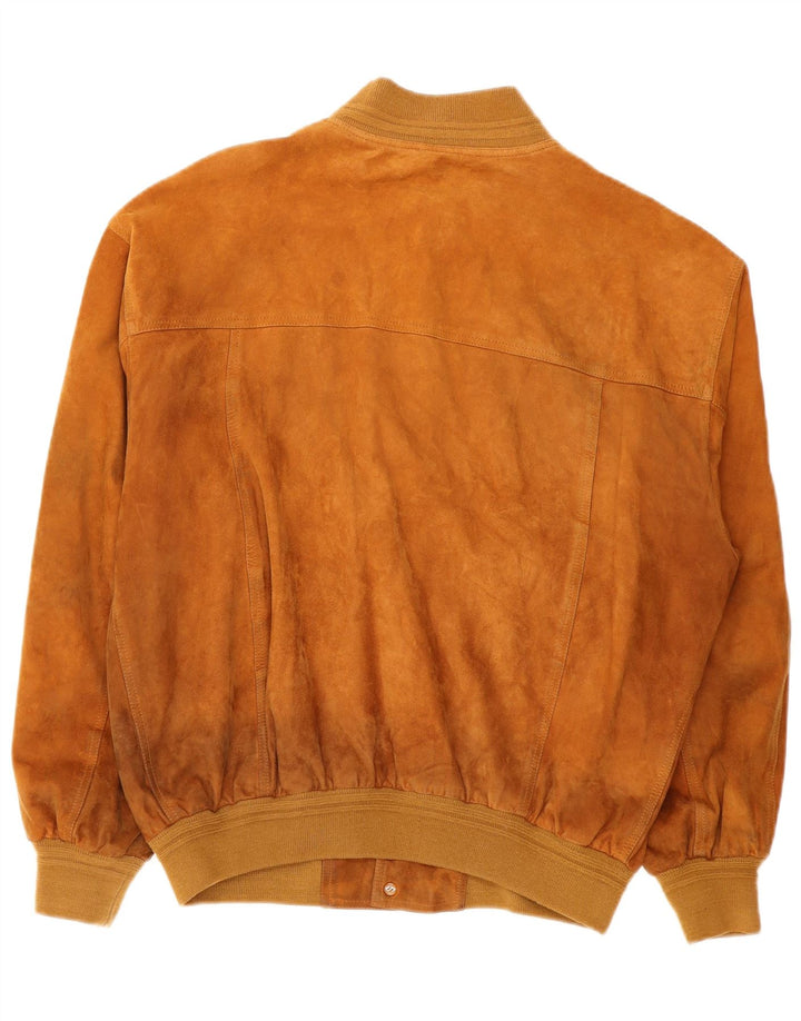 veste en daim homme vintage IT 54 2XL Cuir marron