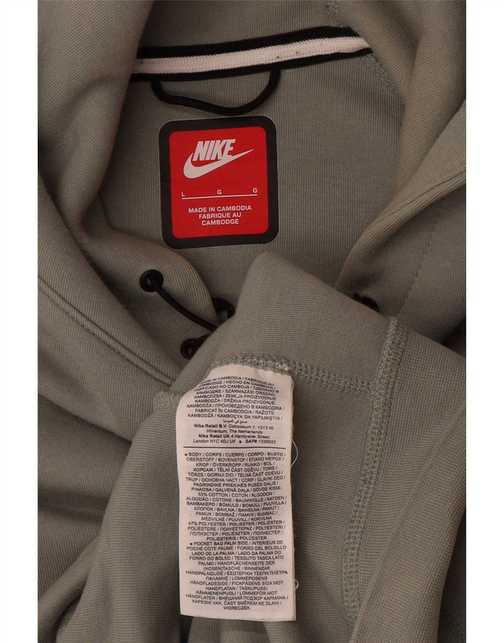 Nike Pull à capuche pour homme en coton vert Taille L