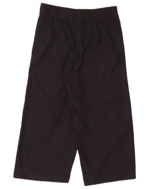 Zara Pantalon Capri Femme Large W30 L20 Noir
