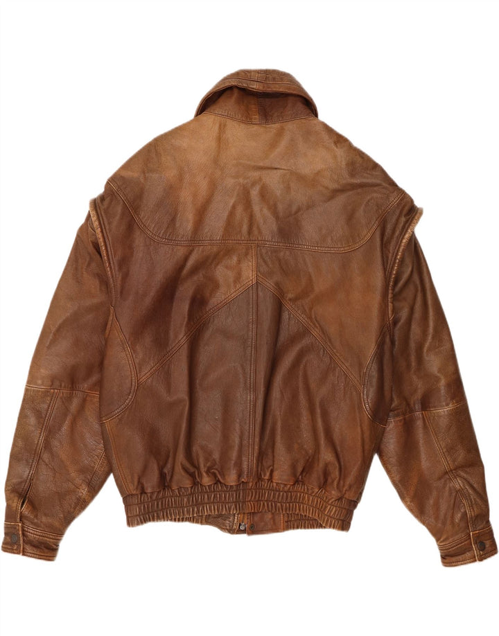 Milan Veste en cuir pour homme UK 40 Grand cuir marron