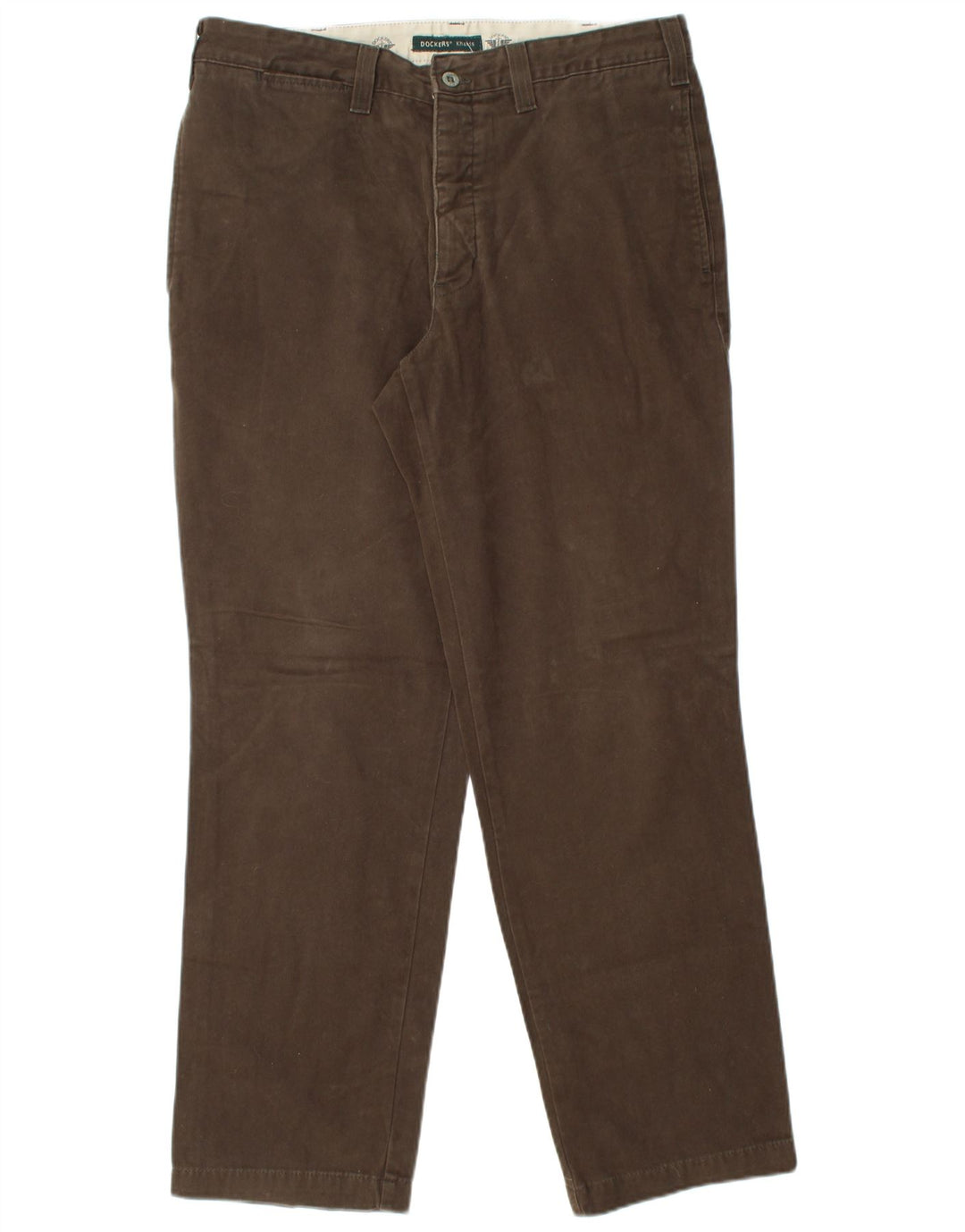 DOCKERS Pantalon Chino Droit Homme W34 L32 Marron Coton
