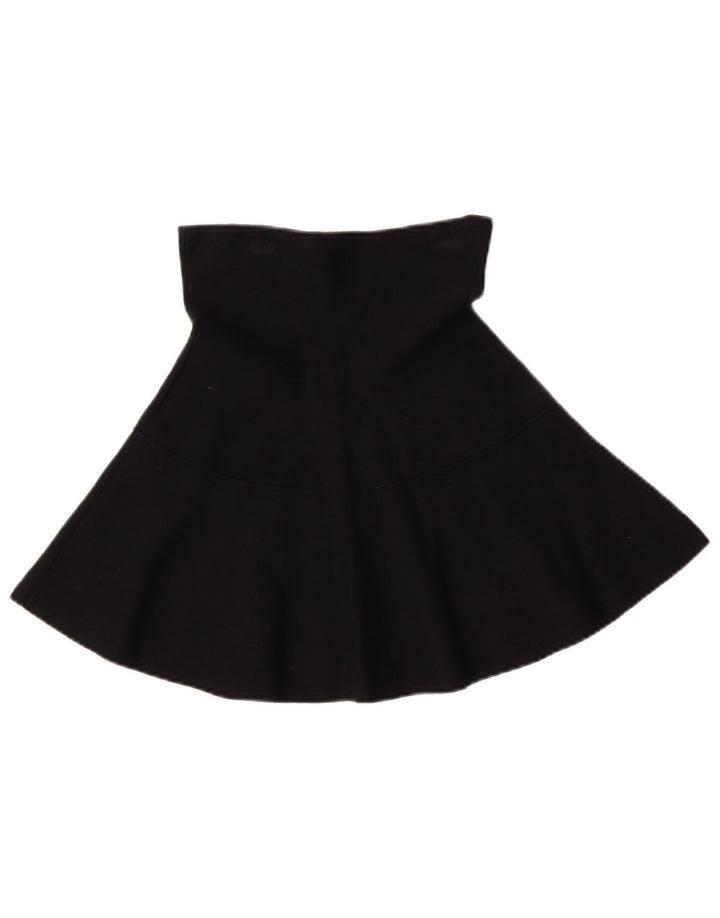 Zara Femme Jupe Trapèze Taille Haute Medium W24 Viscose Noir