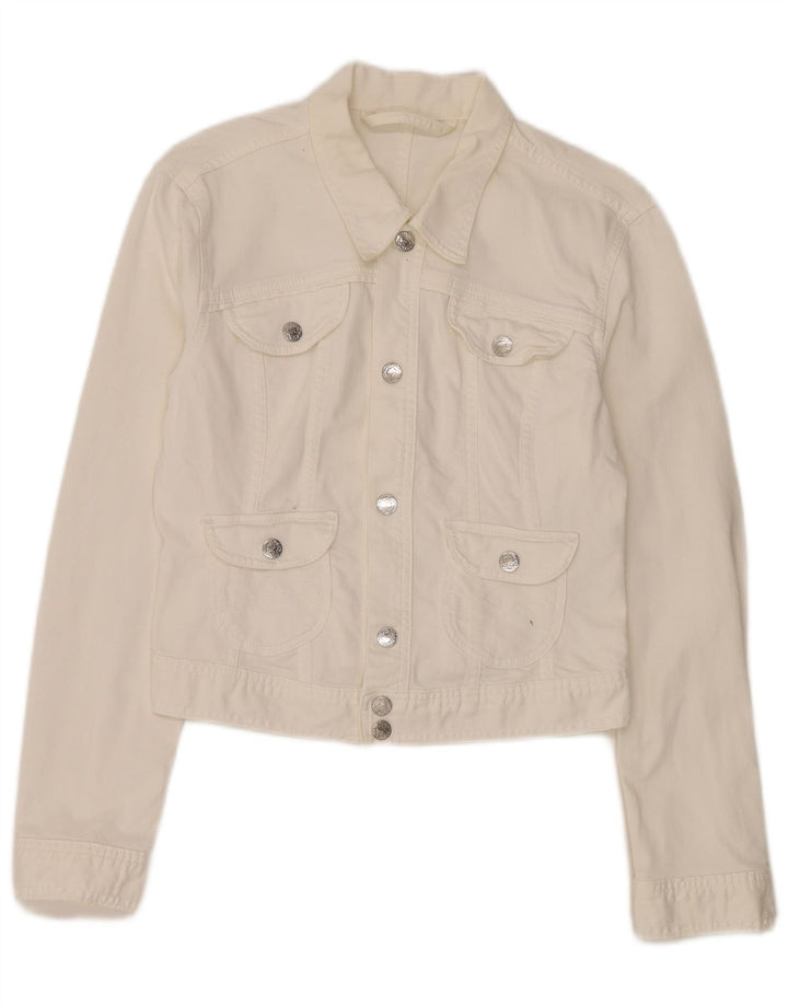 PEPE Jeans Veste en jean courte pour femme UK 12 Coton blanc moyen