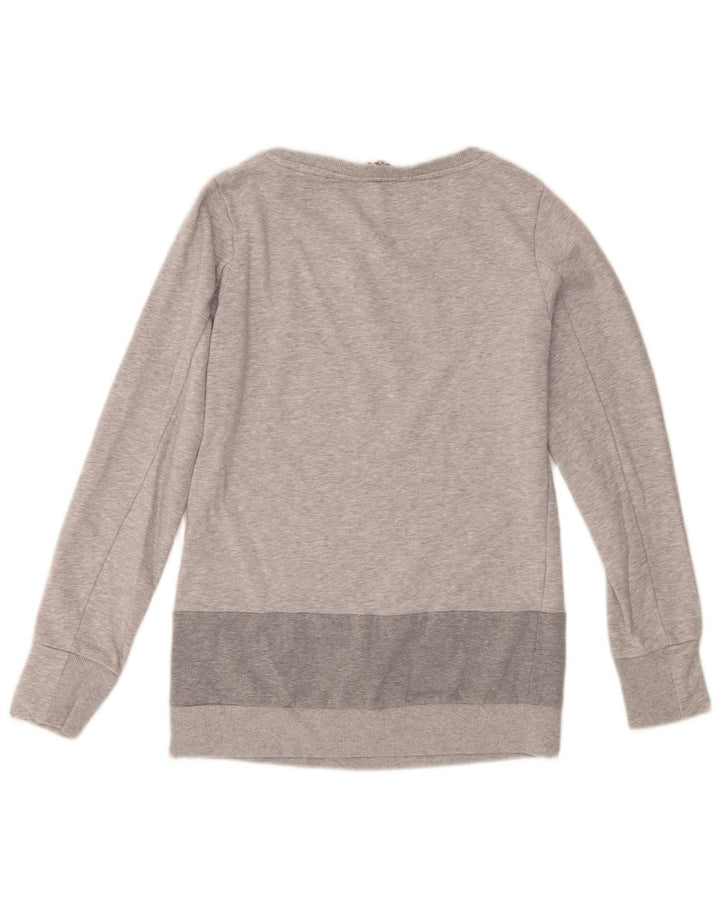 Kappa Sweat-shirt graphique pour femme UK 14 Large Gris Coton