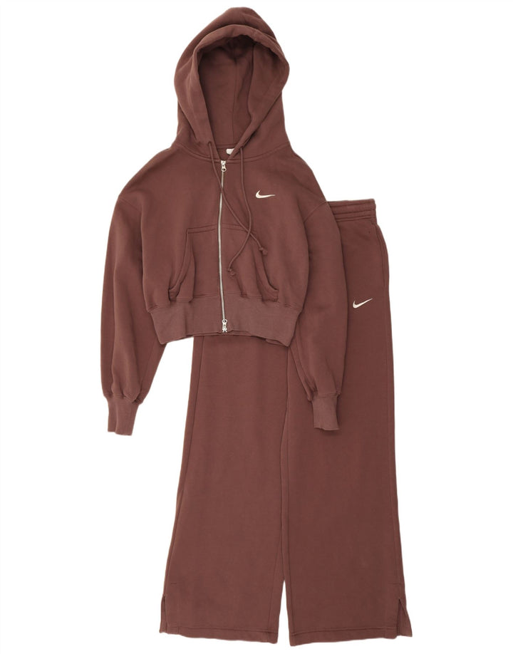 Nike Survêtement complet à capuche pour femme UK 14 en coton marron moyen