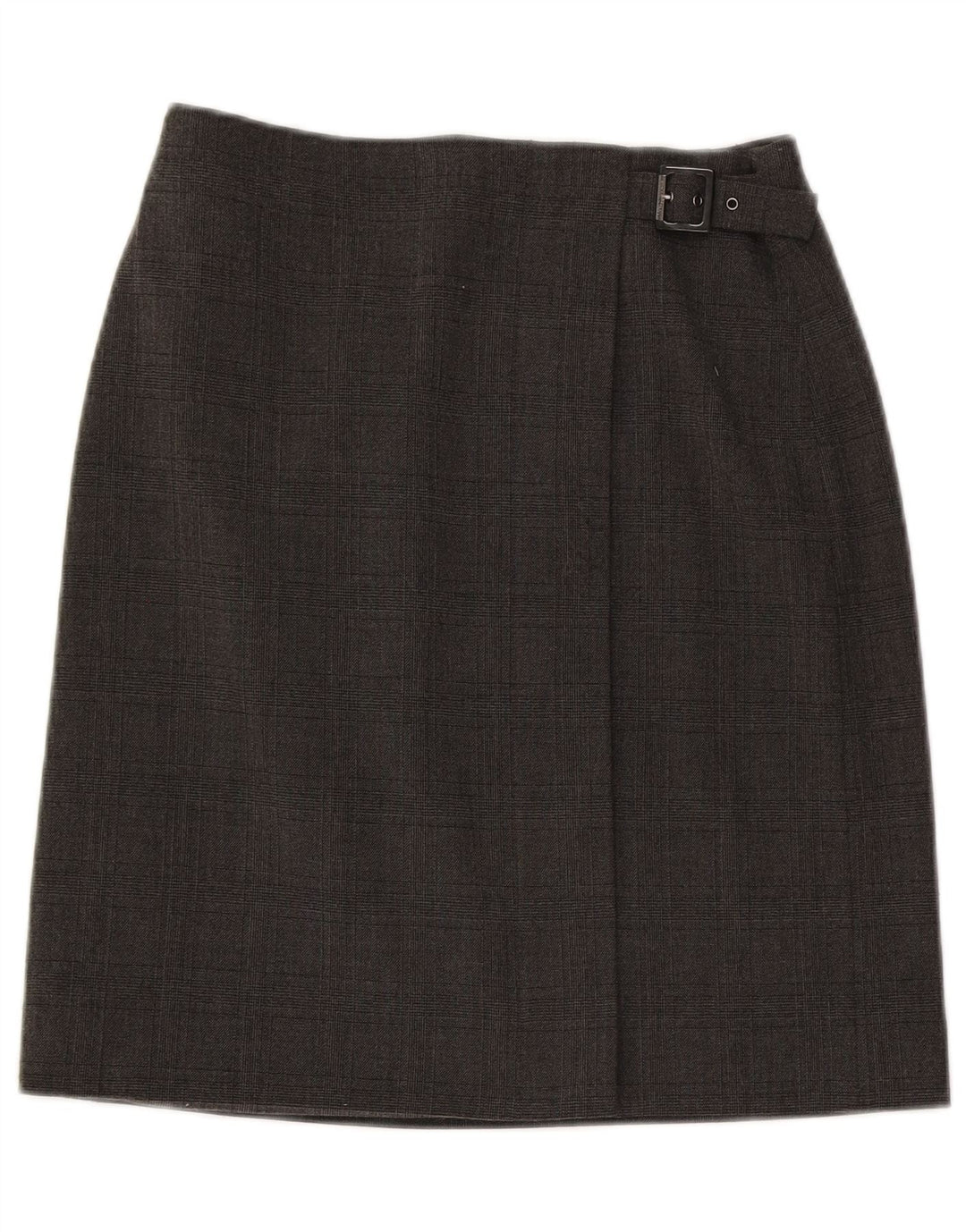 Armani Jupe portefeuille pour femme US 6 Medium W28 Gris à carreaux Polyester