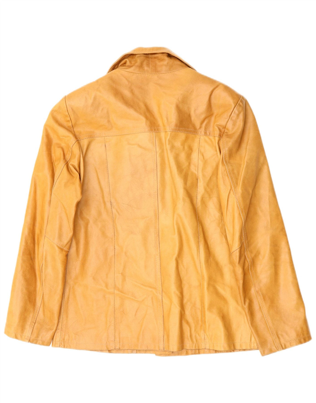 FERRONE Veste en cuir femme UK 16 Grand cuir marron