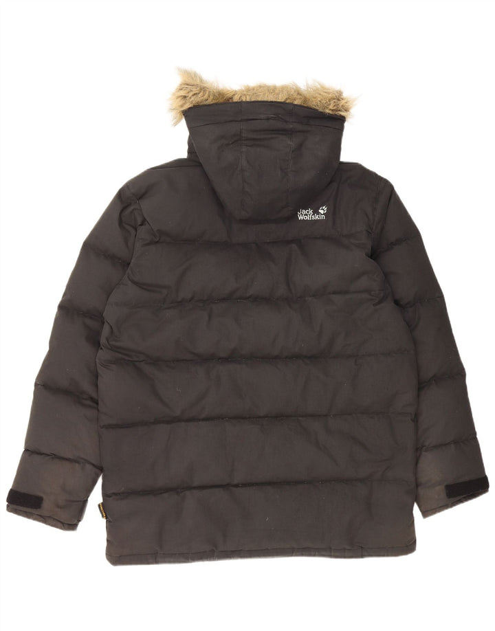 Jack Wolfskin Veste matelassée à capuche pour homme UK 36/38 Medium Noir Polyester