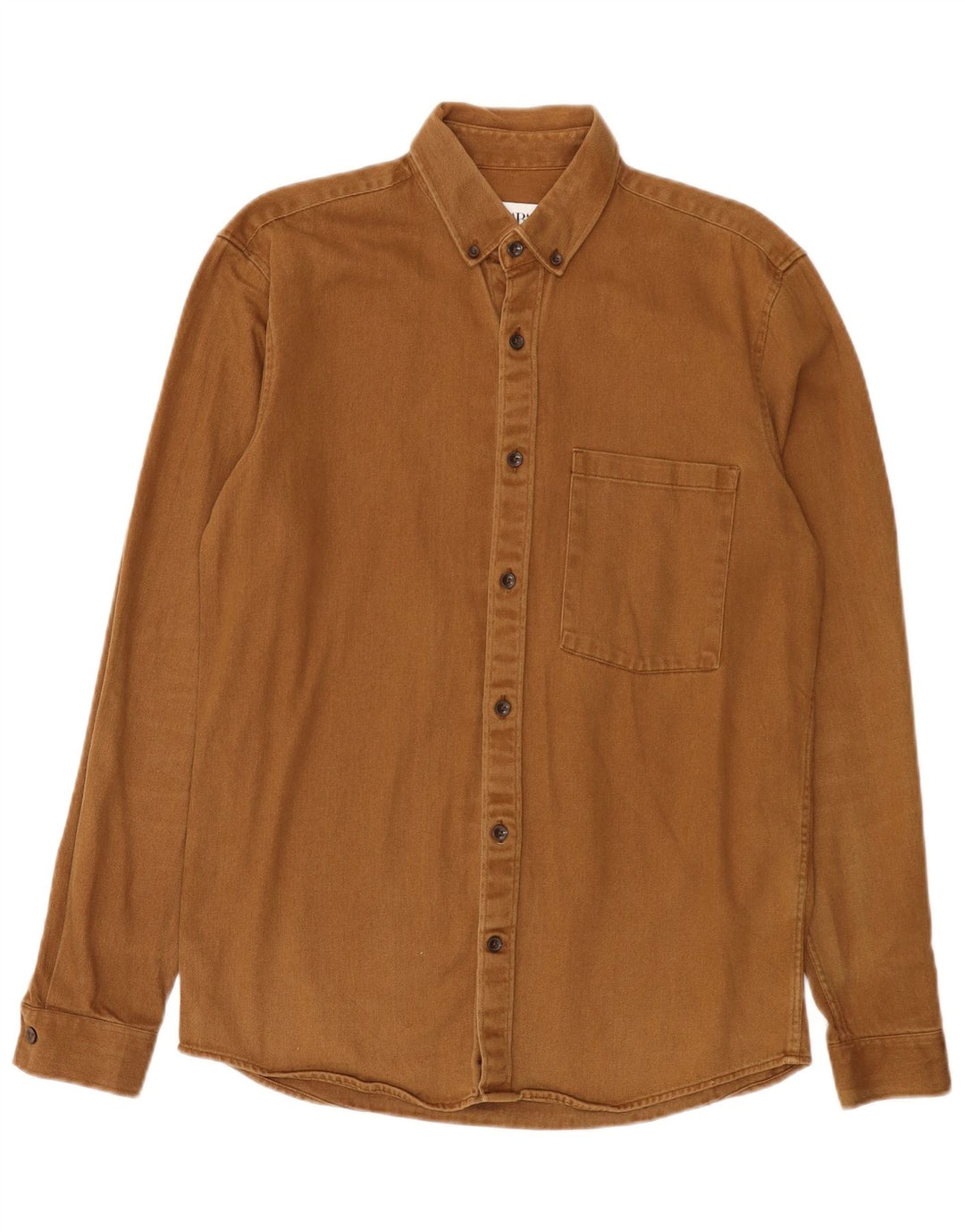 Zara Homme Chemise En Jean Petit Coton Beige