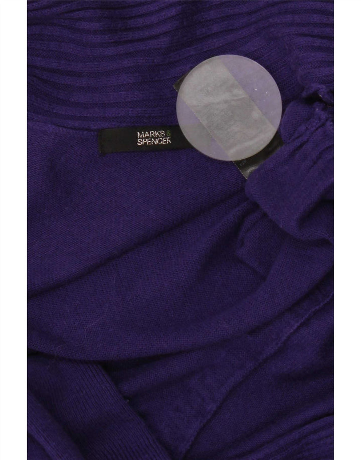Marks & Spencer Pull cardigan ouvert long pour femme UK 8 Small Violet