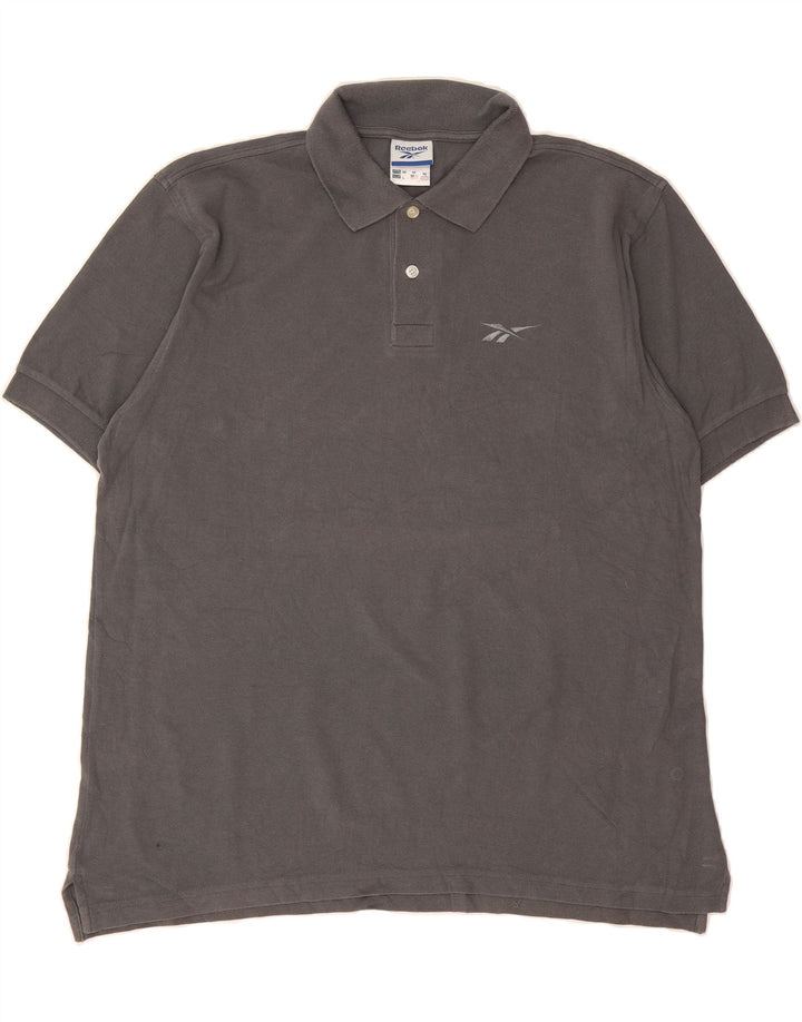 REEBOK Mens Polo Shirt Medium Grey Cotton Vintage Reebok and Second-Hand Reebok from Messina Hembry 