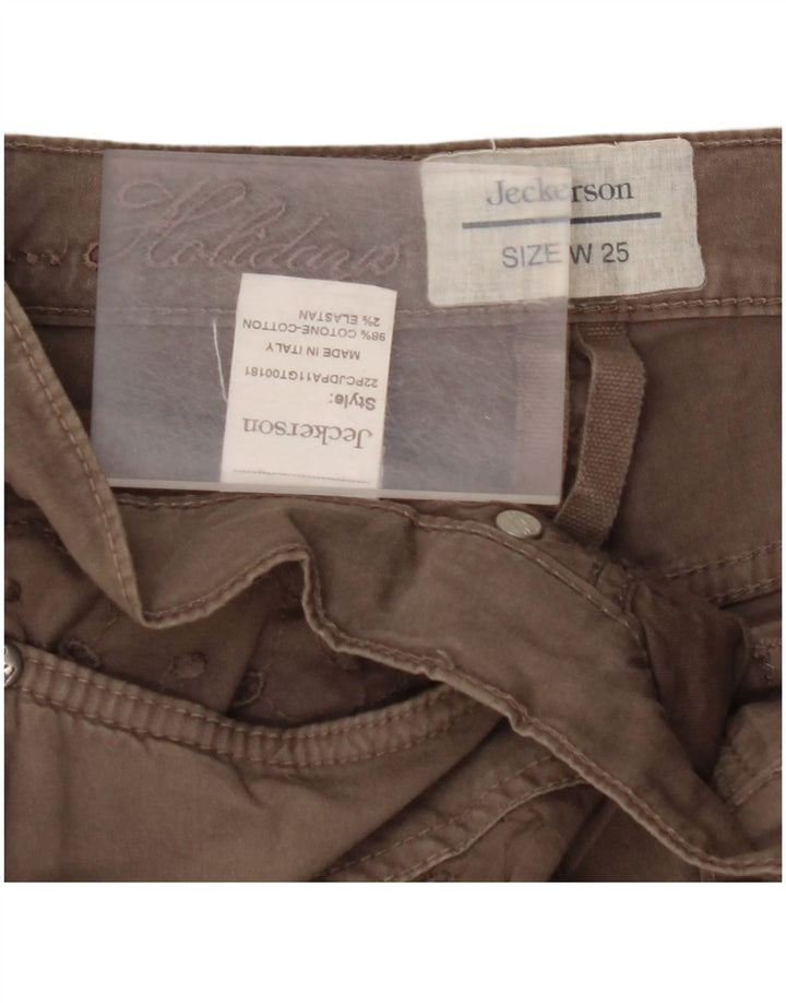 JECKERSON Pantalon décontracté slim femme W30 L27 Marron Coton