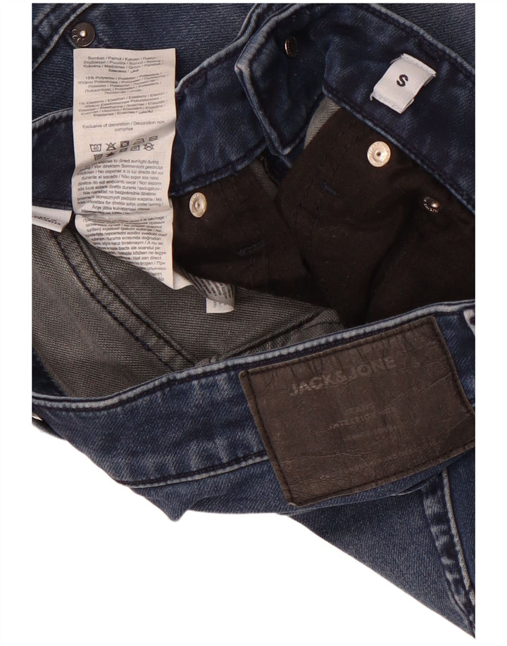 Jack & Jones Short en jean pour homme Small W29 Bleu Coton