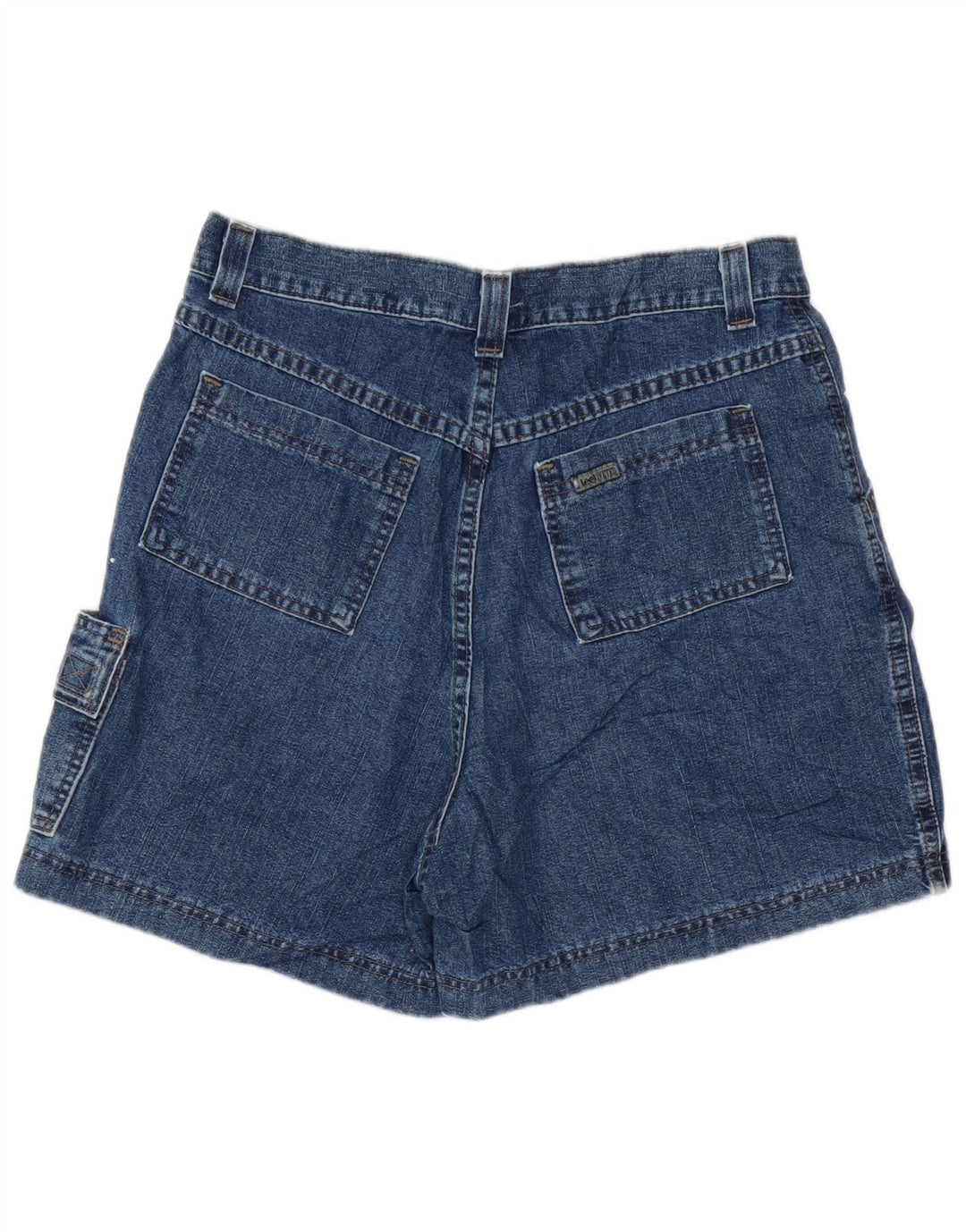 Lee Short cargo taille haute en jean pour femme W32 Large Bleu