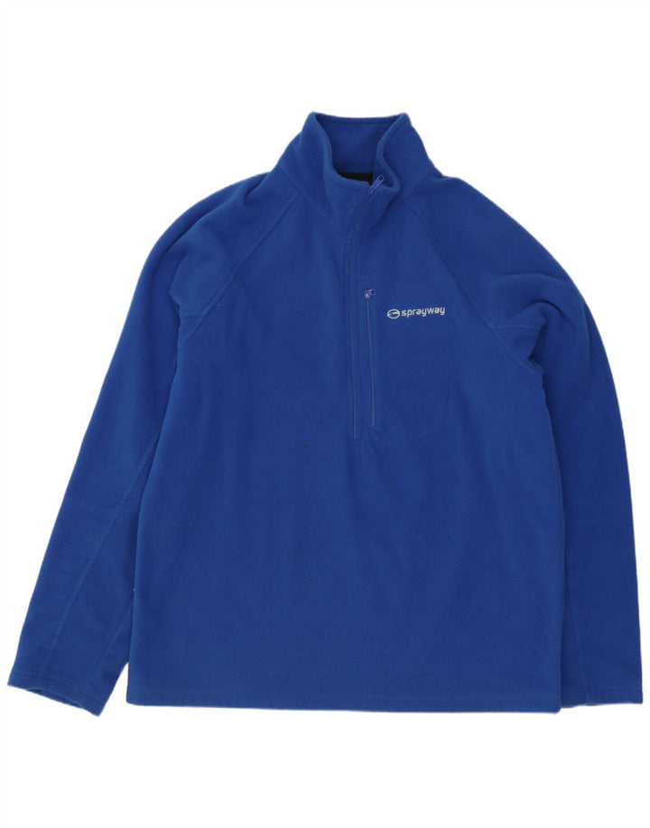 Sprayway Pull Polaire Col Zippé Homme Bleu Moyen Polyester