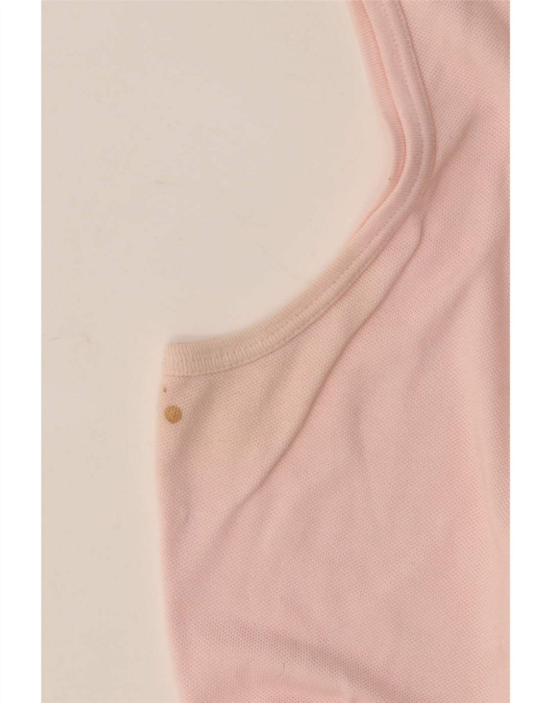 Lacoste Womens Crop Vest Top Taille 44 Grand Coton Rose