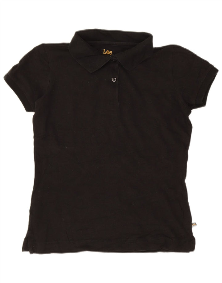 LEE Polo Fille 13-14 Ans Grand Noir Coton